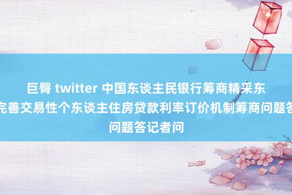 巨臀 twitter 中国东谈主民银行筹商精采东谈主就完善交易性个东谈主住房贷款利率订价机制筹商问题答记者问